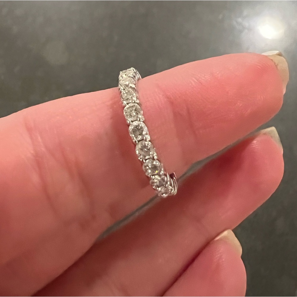 18K white gold Diamond Eternity band Real Diamonds